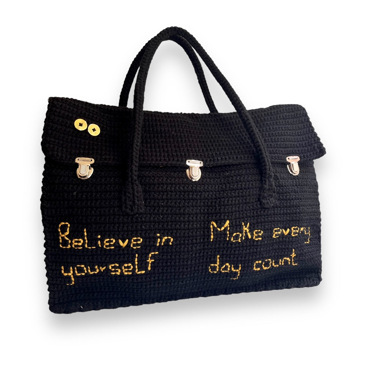 I Get Depressed Crochet Handbag