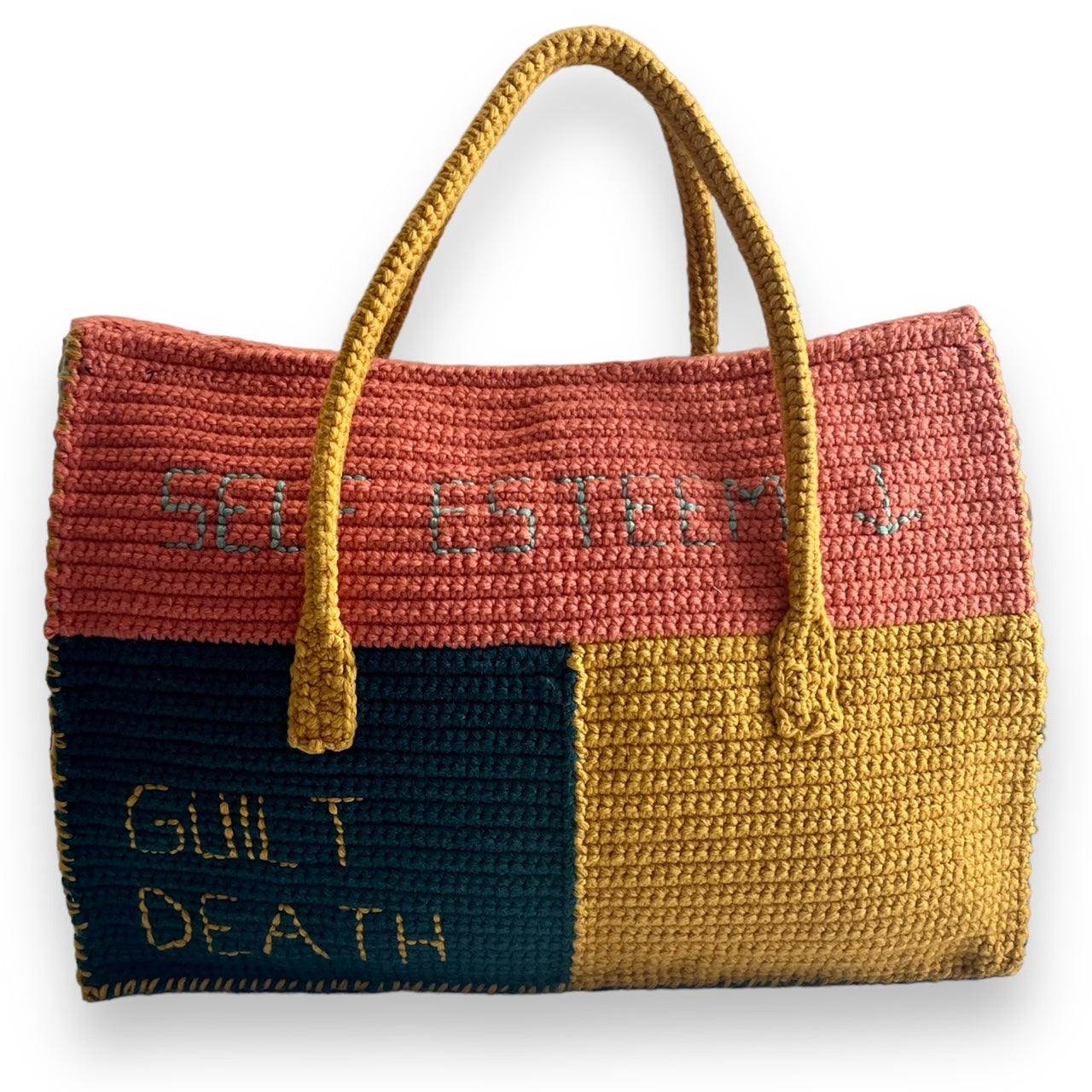 I Get Depressed Crochet Handbag